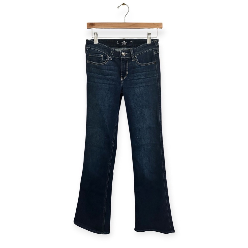 Hollister Low-Rise Bootcut Jeans Dark Wash Excellent 2R W26 Women